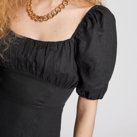 & Other Stories puff sleeve midi dress - 6 - Picture 3 of 5